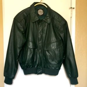 Rich green leather jacket